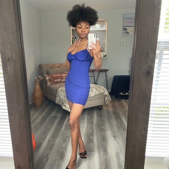 Royal Blue Bodycon Mini Dress - Picture 9 of 9